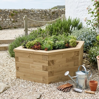 Hexagonal havekasse / 155 x 92,4 x 45 cm