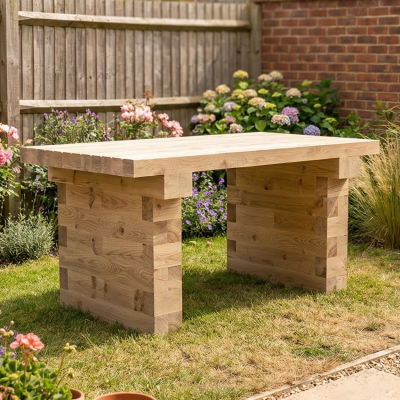 WoodBlocX Bord / 150 x 90 x 75 cm