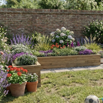 Terrasseplantekasse / 375 x 375 x 65 cm