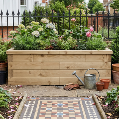 Smal hævet havebed / 150 x 45 x 45 cm
