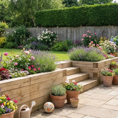 Træhave terrasse / 300 x 75 x 55 cm