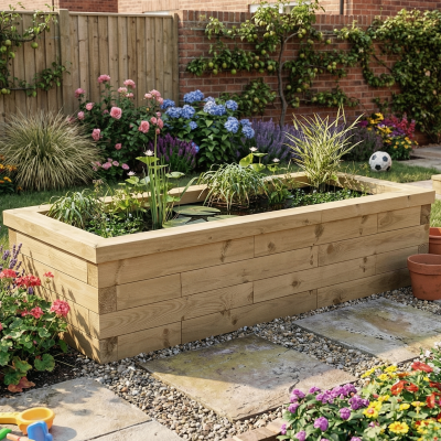 Populært hævet koi dam kit / 150 x 75 x 45 cm