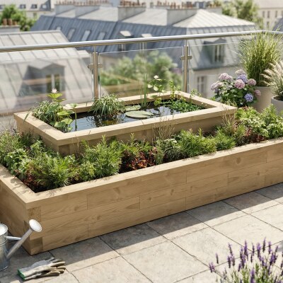 Stort lagdelt dam sæt / 225 x 150 x 55 cm