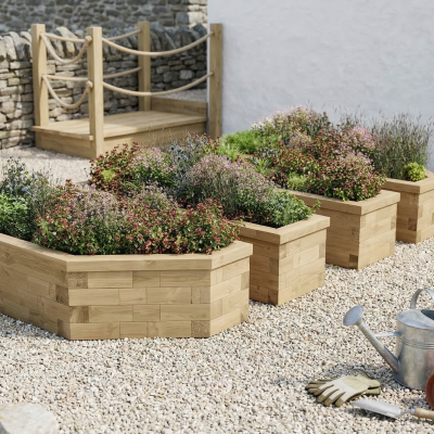 Three Tree Garden Planter / 330 cm x 195 cm x 45 cm
