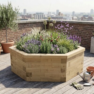 Hjørne Hævet Bed 45° / 112.5 x 112.5 x 55 cm