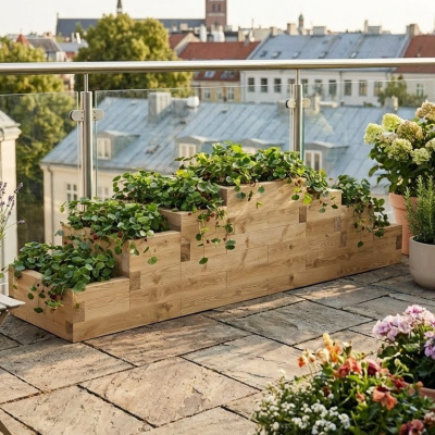 Jordbærtårn Plantekasse / 300 x 75 x 65 cm