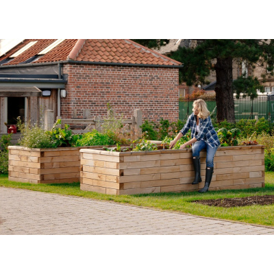 Højbede i træ / Design din form og størrelse