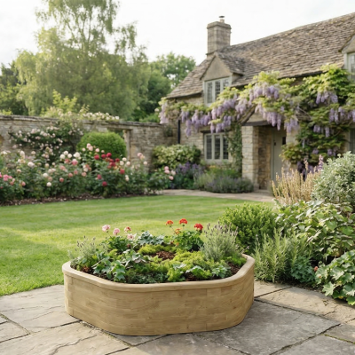 Høj sekskantet trækantkit / 242 x 225 x 55 cm