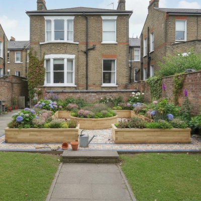 Omkrans Kerb med Midtpunkt / 667.5 cm x 640 cm x 45 cm