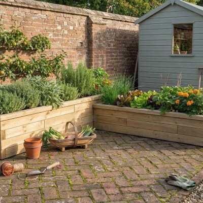 Terrasseplantekasse / 375 x 375 x 65 cm