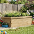 Træhavehøjbed / 150 x 75 x 45 cm