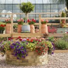 Høj cirkulær seng / 124 x 55 cm