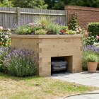 Robotplæneklipperhus med plantekasse / 120 x 112,5 x 85 cm