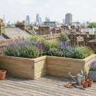 Bred L-formet plantekasse / 2,25 x 1,5 x 120 x 120 x 55 cm