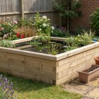 Populært firkantet koi dam sæt / 187,5 x 187,5 x 55 cm