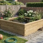 Kvadratisk Hævet Koi Dam Sæt / 150 x 150 x 55 cm