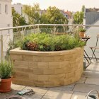 Buet hjørne hævet seng / 75 x 75 x 55 cm