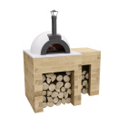 Pizzaovn Bord med Forberedelsesområde / 150 x 90 x 95 cm