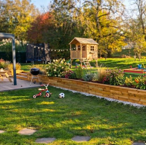 Thibauts støttemur med trappetrin