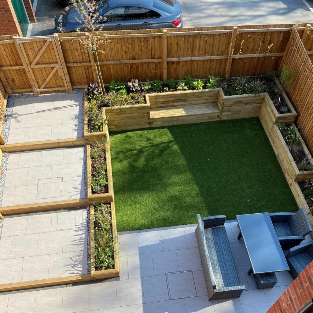 Idéer til WoodBlocX i nyanlagt have