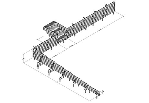 Mortarless retaining wall